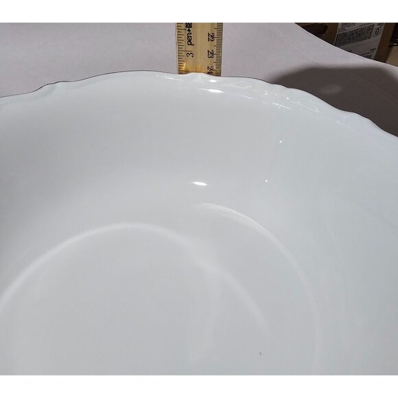 Schaller Bavaria Regency Serving Bowl 8" scallop edge gold trim 50s West Germany - Picture 7 of 9